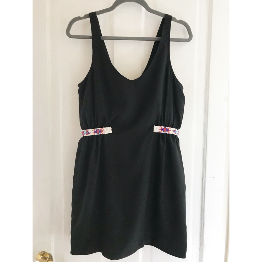 Dolce Vita Beaded Black Mini Dress